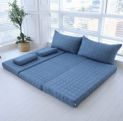 3단 접이식 3D 메모리폼 바닥 침대 토퍼 매트리스 12센치