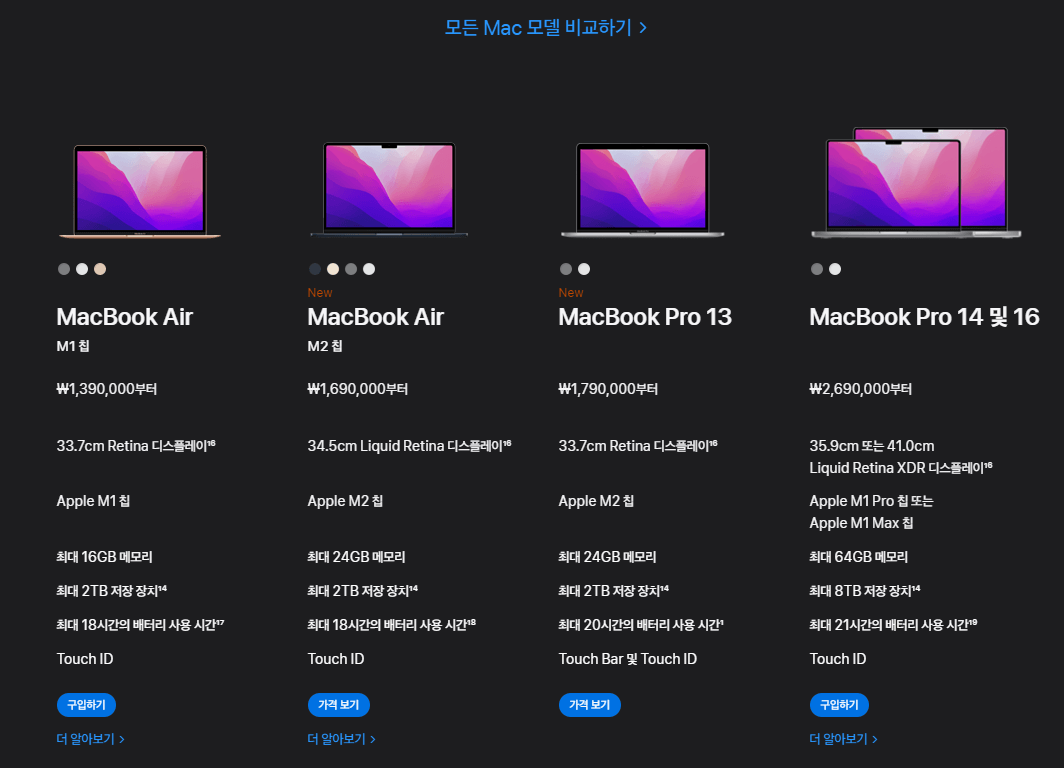 맥북 M2 가격