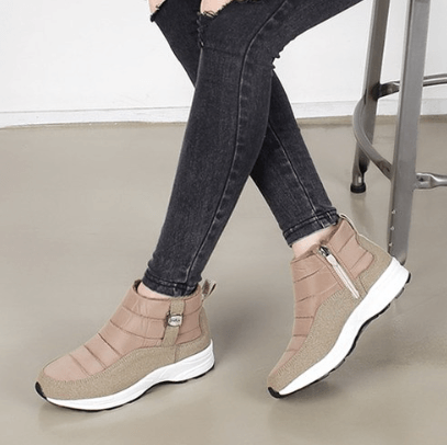 준디자인 여성 털 부츠 겨울 수제 슬립온 스니커즈 털신